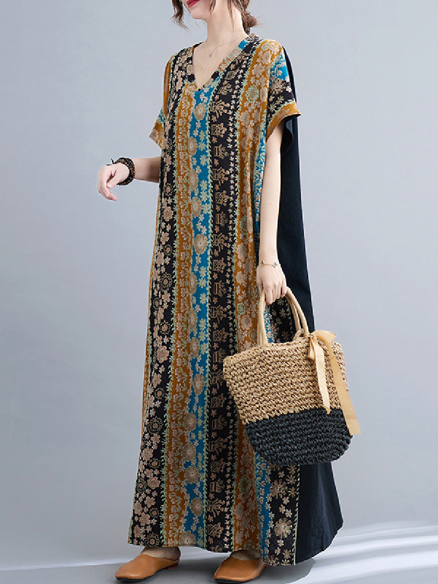 Retro Print Casual Dress