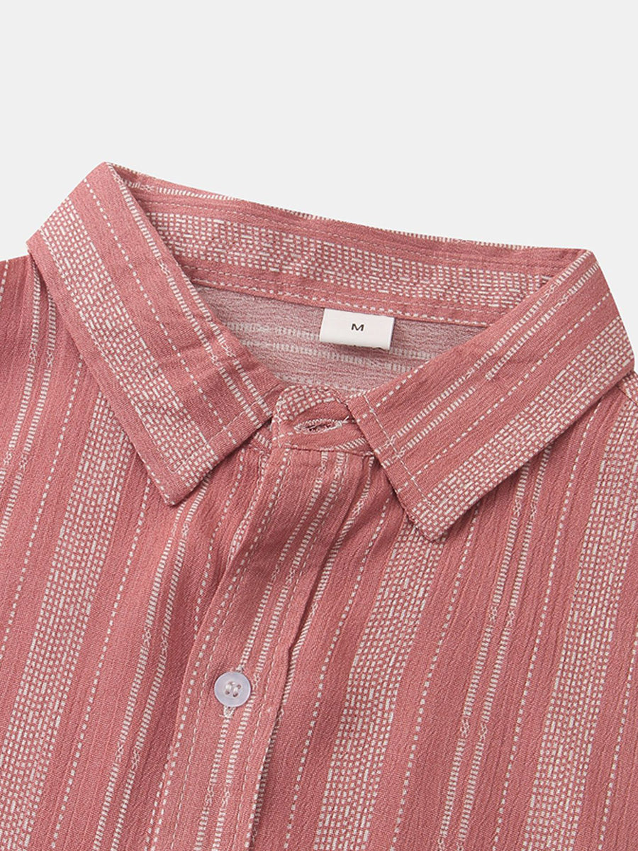 Camicia da uomo a maniche corte con stampa verticale