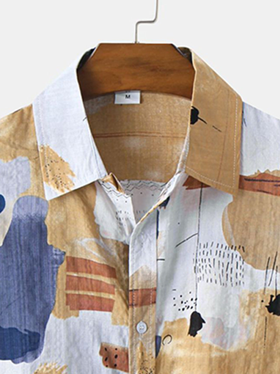 Camicia casual da uomo a maniche corte per le vacanze