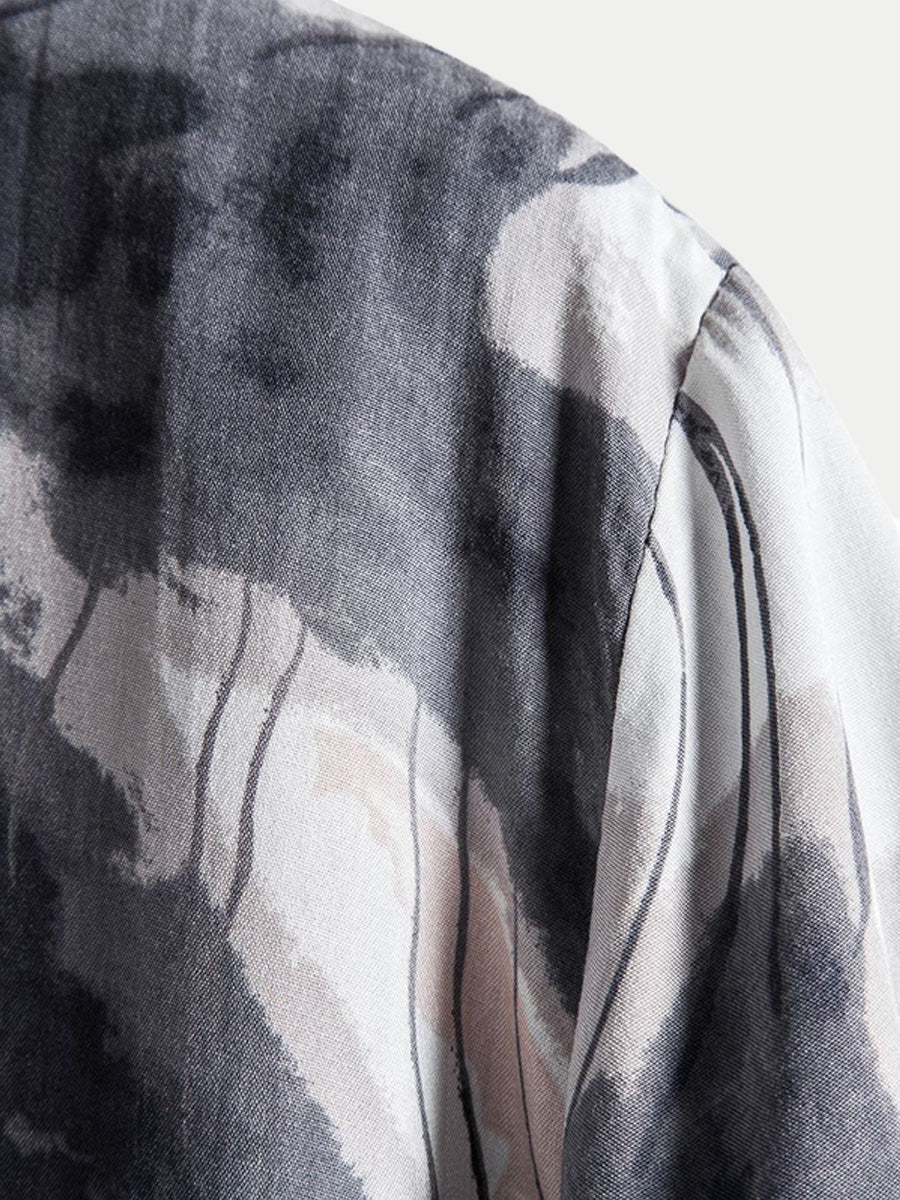 Camicia a maniche corte tinta unita da uomo