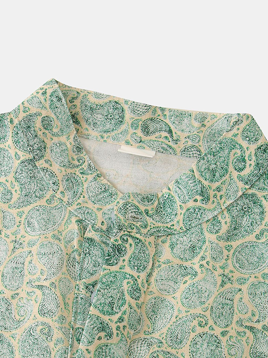 Camicia da uomo a maniche corte con stampa hawaiana