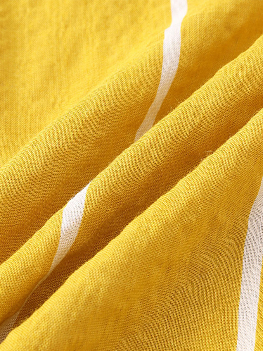 Camicia da uomo a maniche corte con stampa verticale