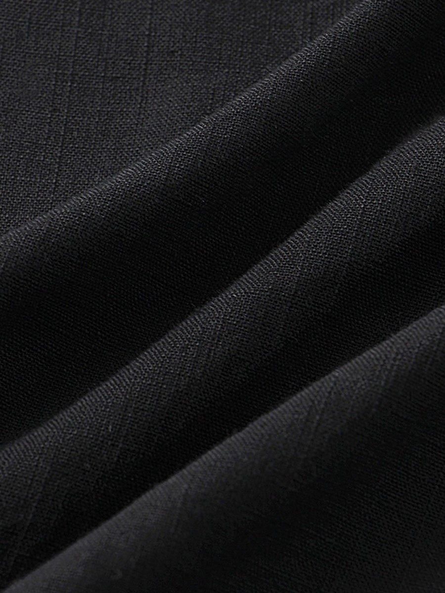 Camicia da uomo a maniche corte in cotone tinta unita