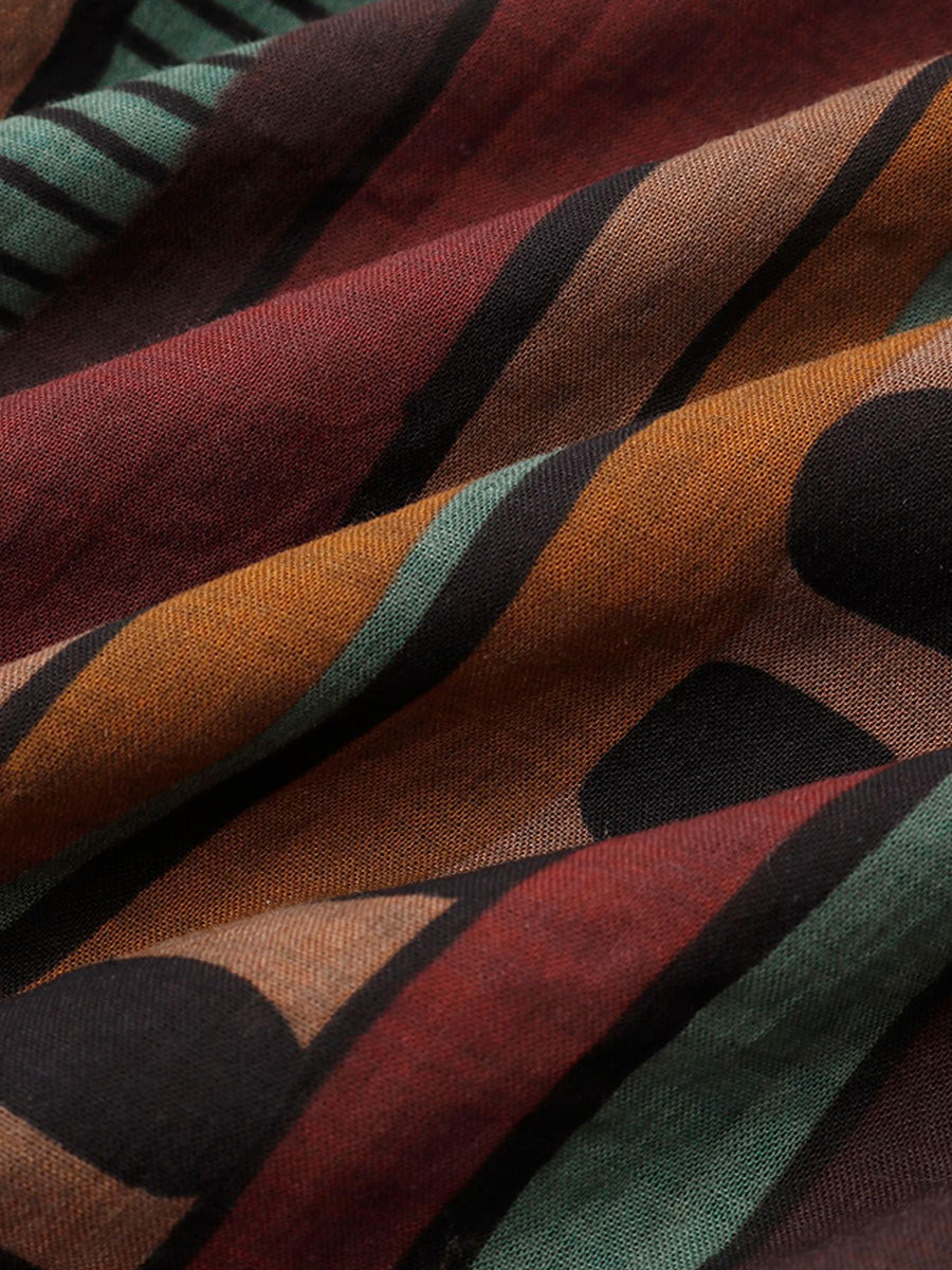 Camicia da uomo a maniche corte con stampa verticale