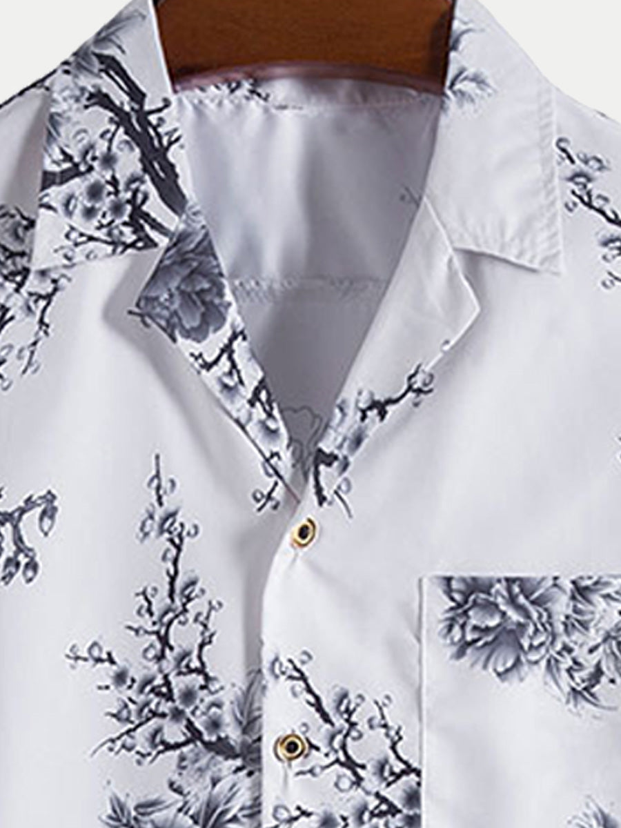 Men's Floral print short sleeve shirt