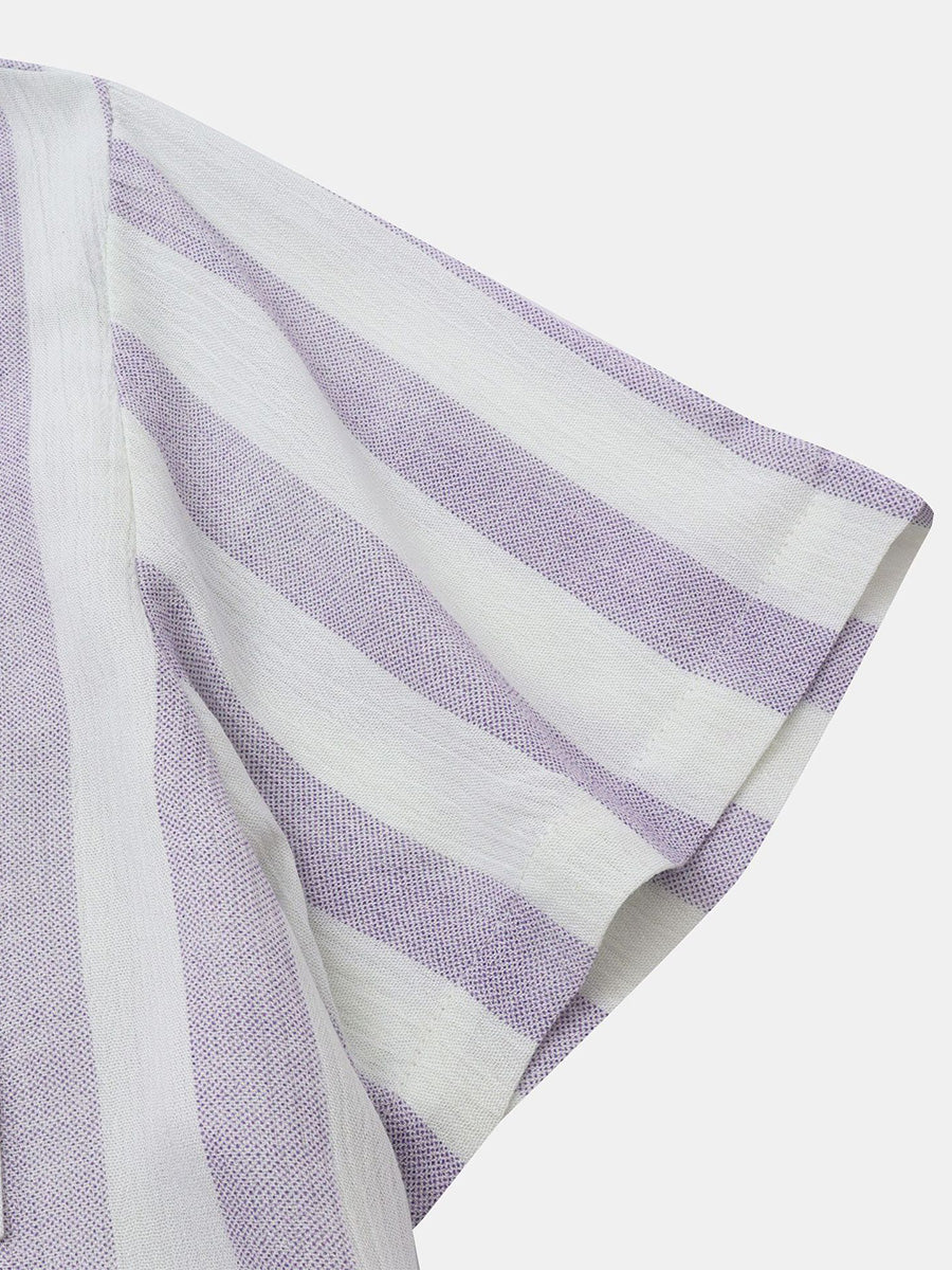 Camicia da uomo a maniche corte con stampa verticale