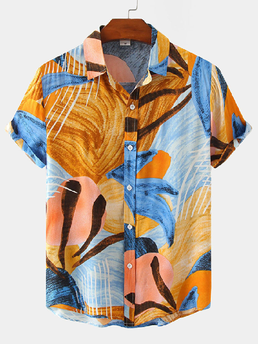 Set camicia e pantaloncini casual da uomo per le vacanze