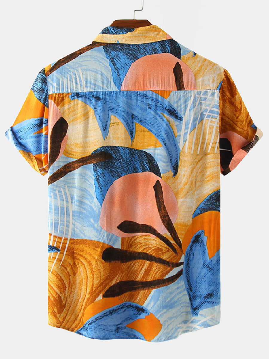 Set camicia e pantaloncini casual da uomo per le vacanze