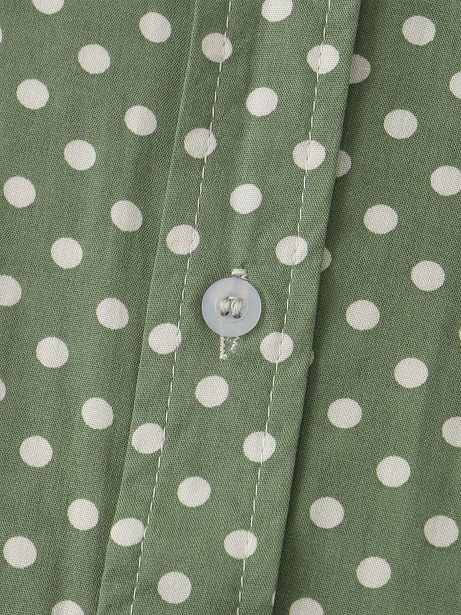 Camicia da uomo a maniche corte a pois