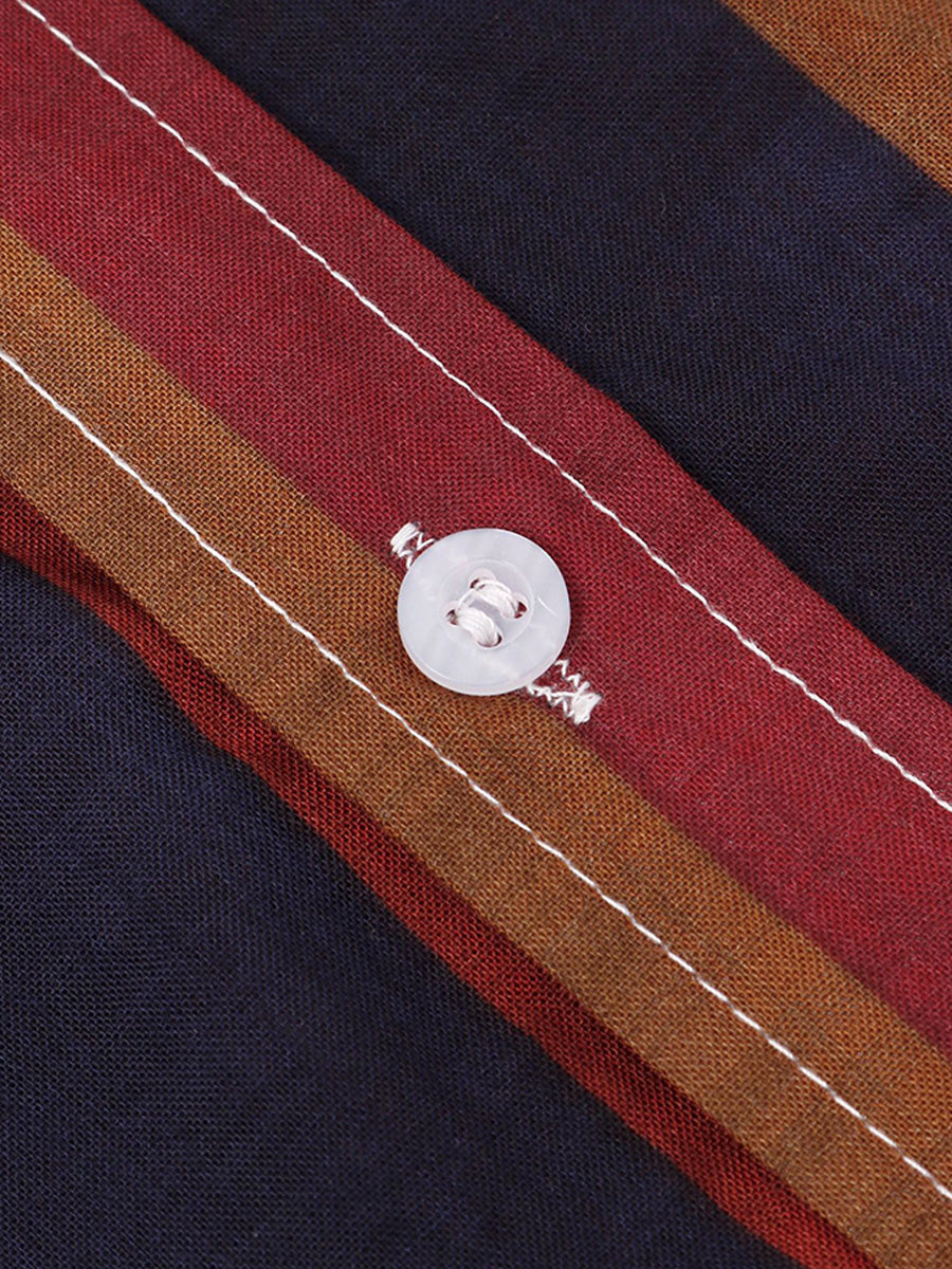 Camicia da uomo a maniche corte con stampa verticale