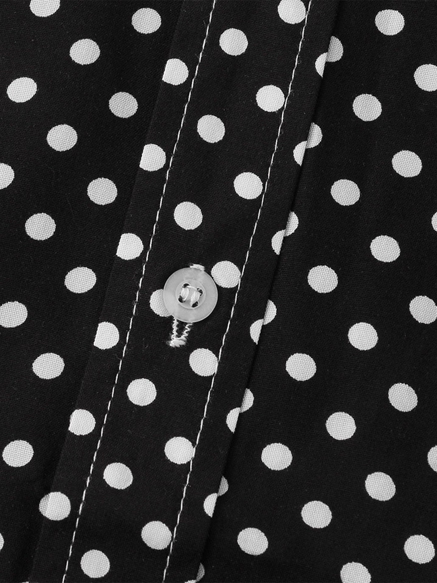 Camicia da uomo a maniche corte a pois