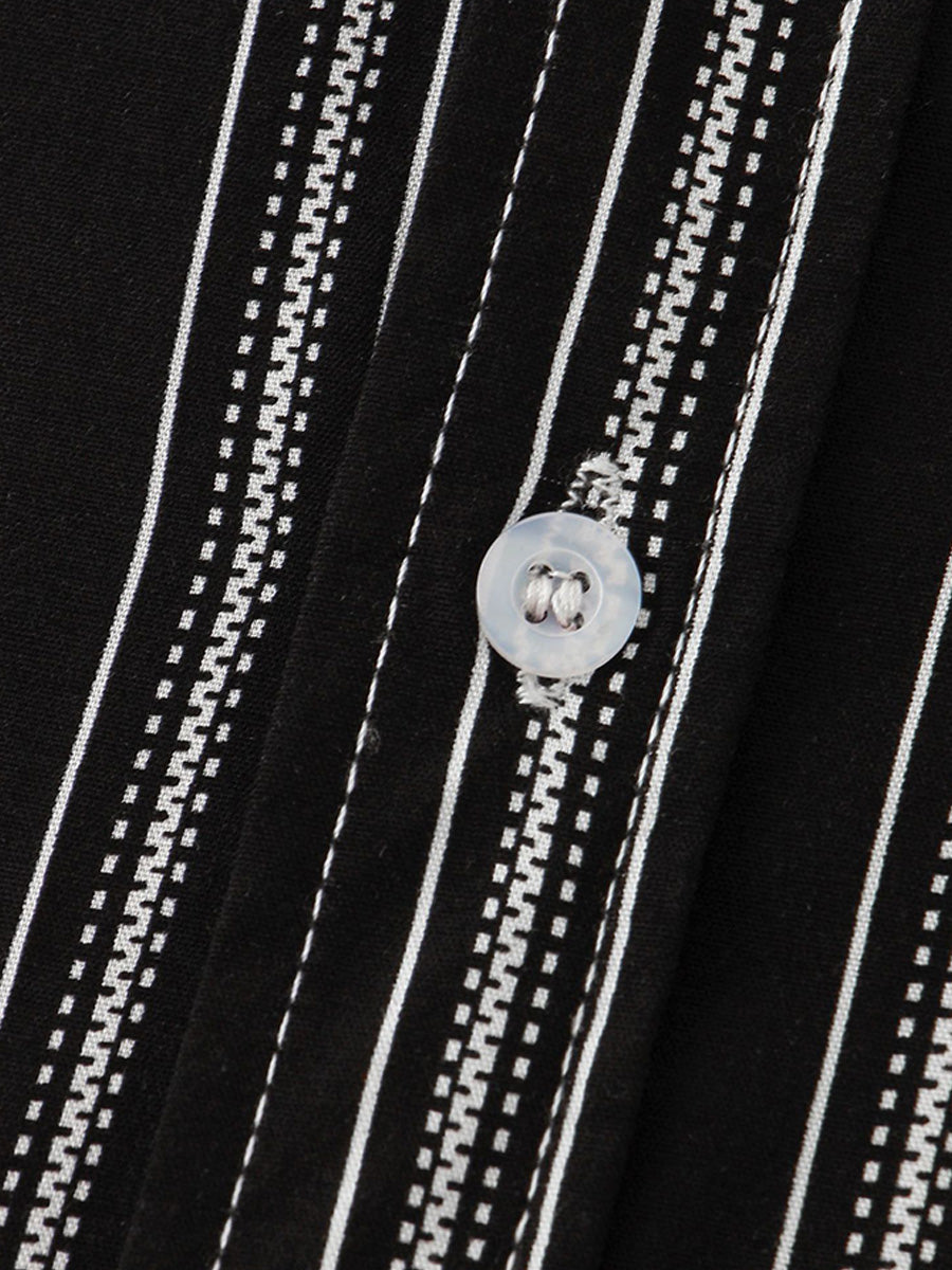 Camicia da uomo a maniche corte con stampa verticale