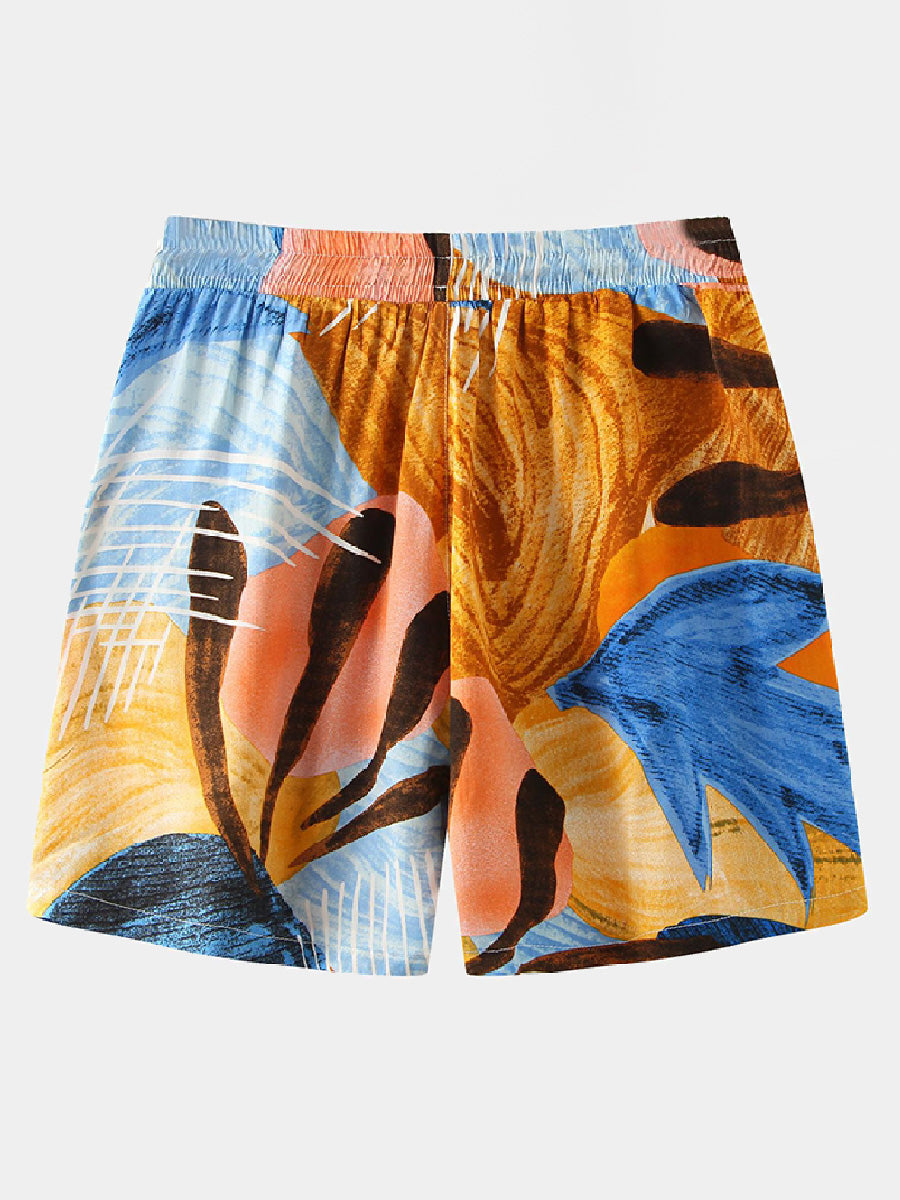 Set camicia e pantaloncini casual da uomo per le vacanze