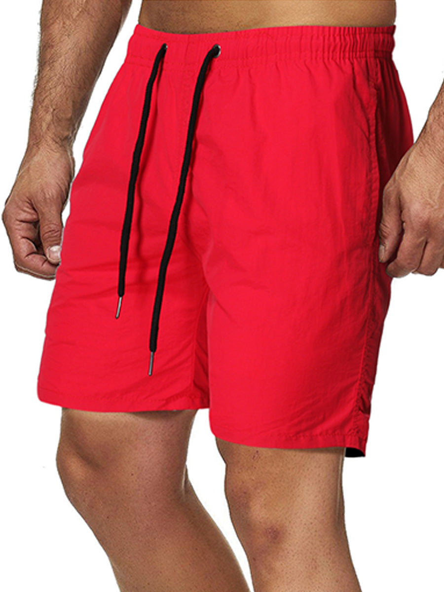 Men's Solid Surf Beach Casual Shorts