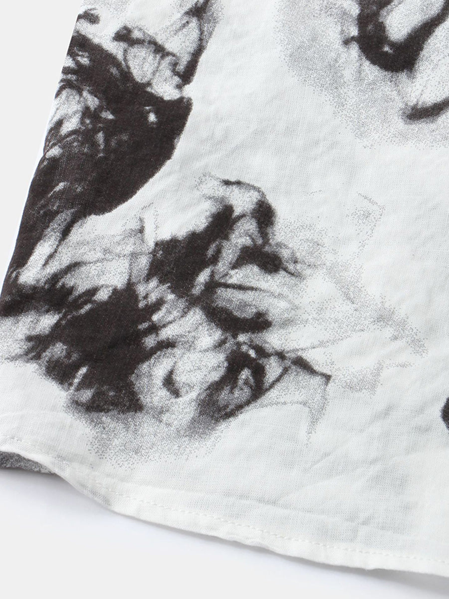Camicia a maniche corte casual hawaiana da uomo