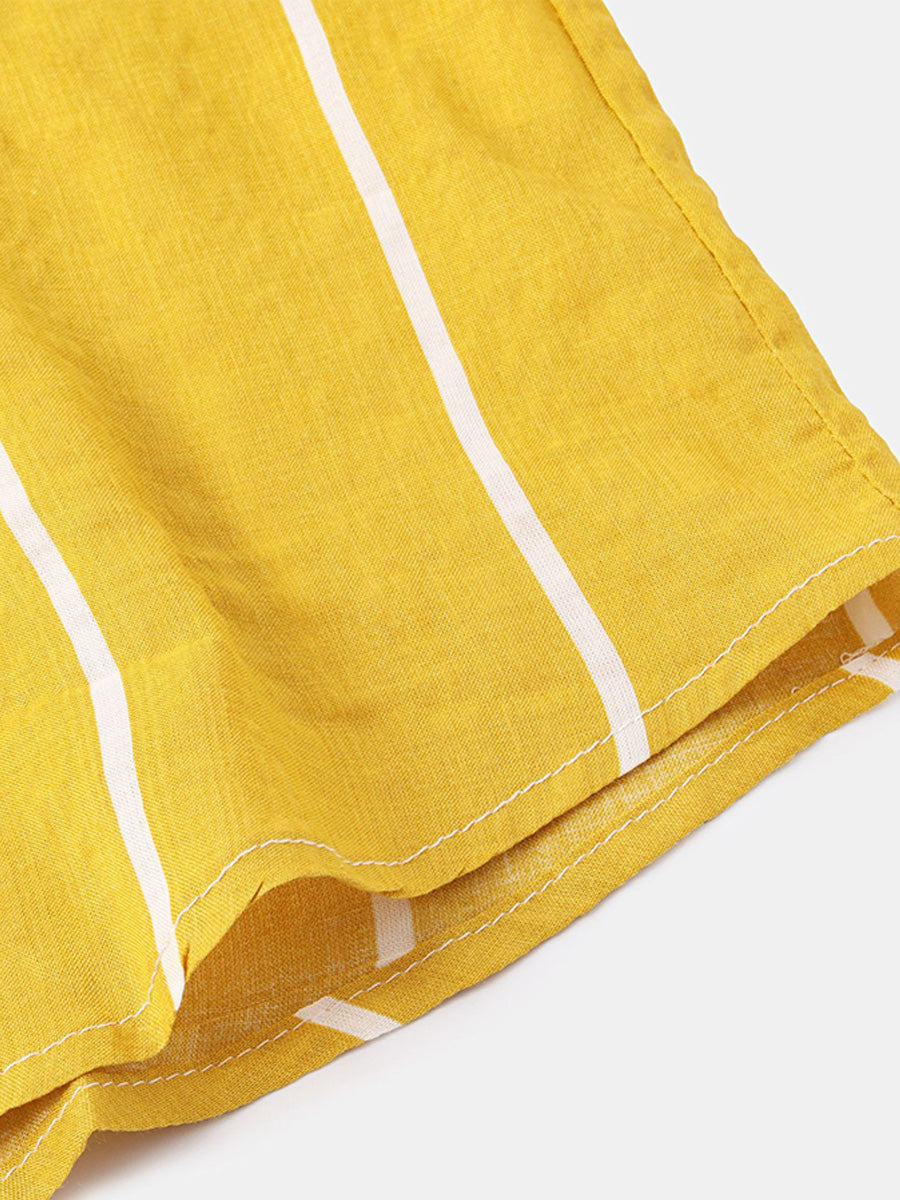 Camicia da uomo a maniche corte con stampa verticale