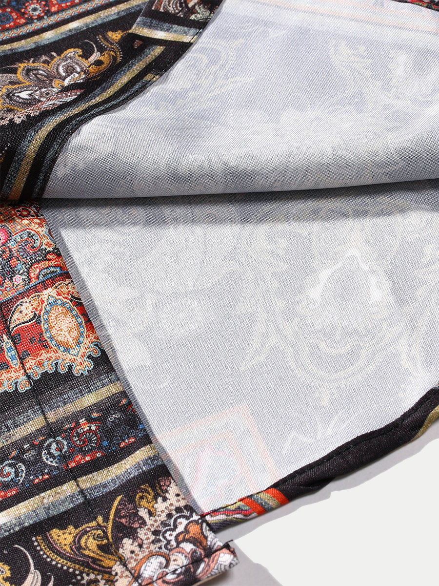 Men's Patchwork Print short sleeve shirt