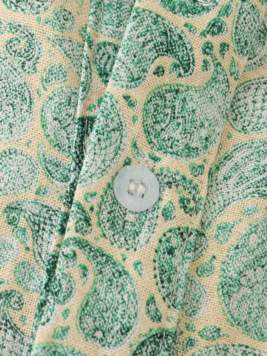 Camicia da uomo a maniche corte con stampa hawaiana