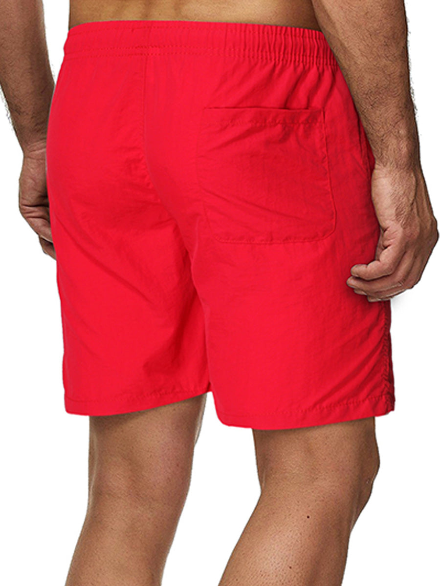 Men's Solid Surf Beach Casual Shorts