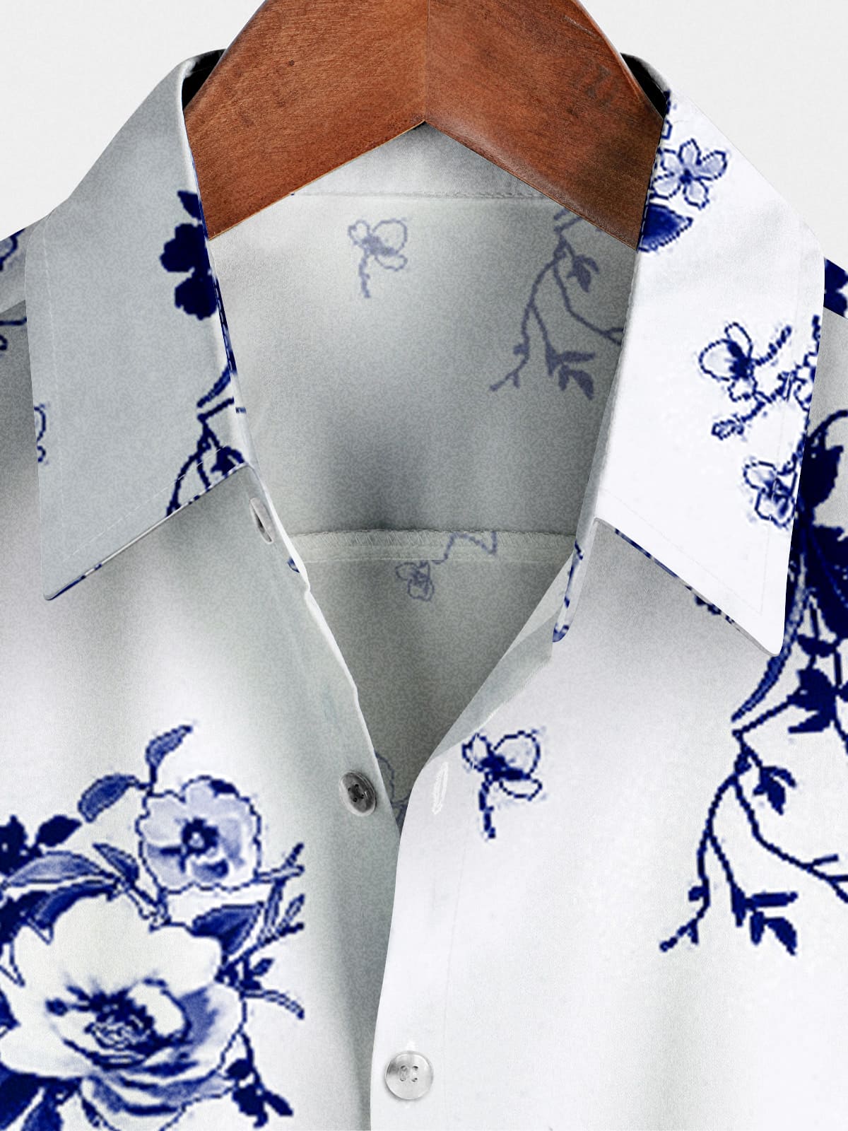 Camicia a maniche corte casual da uomo a fiori