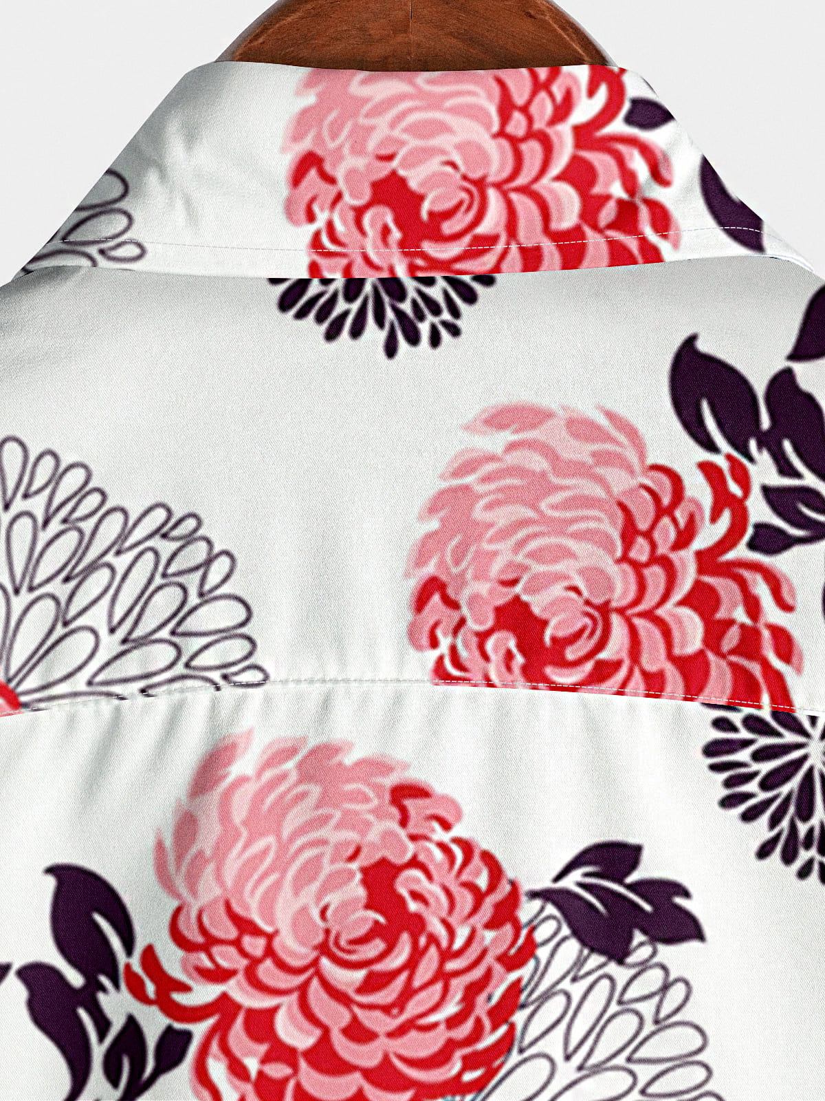 Men's Flower Print Short Sleeve Shirt