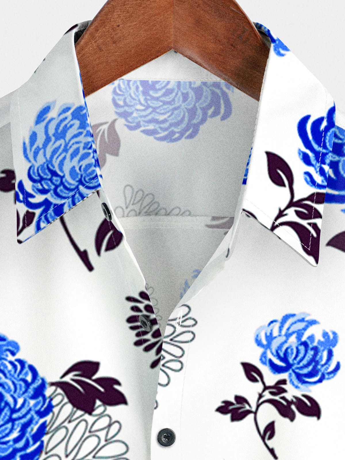 Men's Flower Print Short Sleeve Shirt