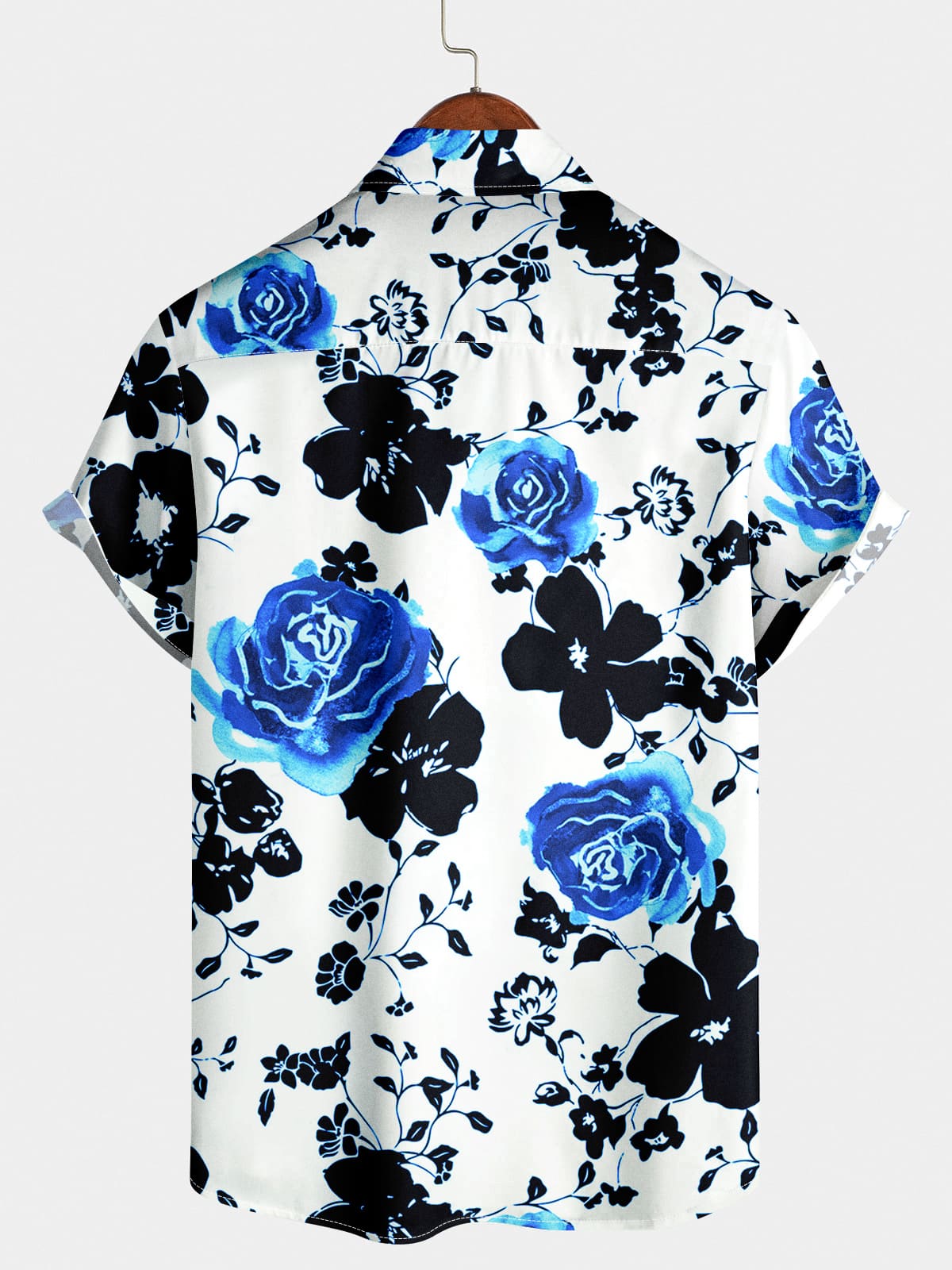 Camicia a maniche corte floreale hawaiana da uomo