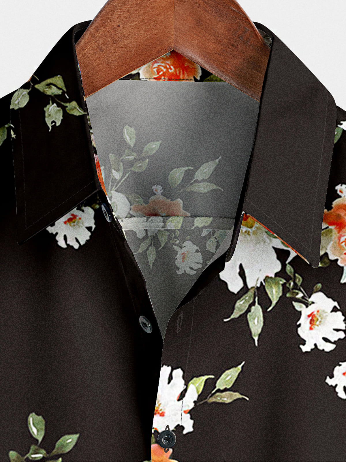 Chemise à manches courtes à imprimé floral pour hommes