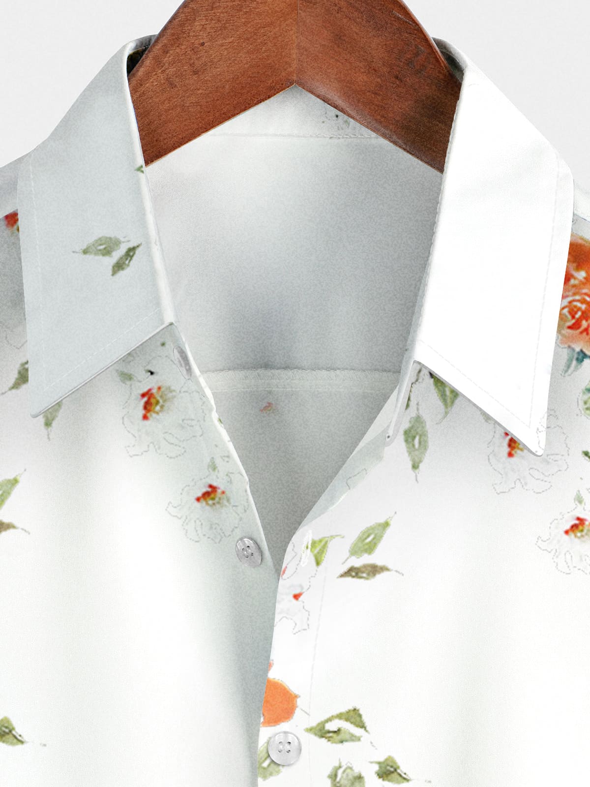 Chemise à manches courtes à imprimé floral pour hommes