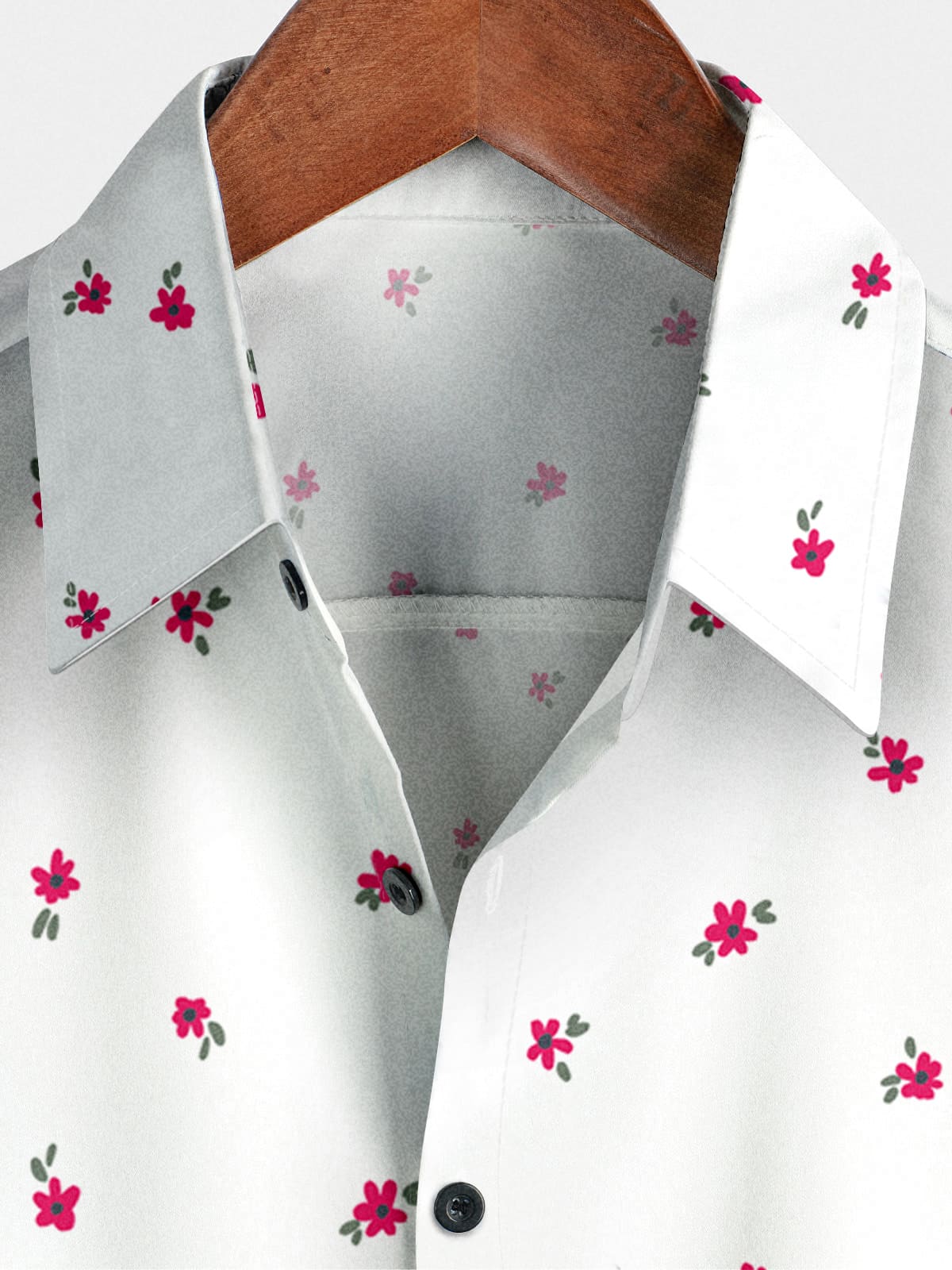 Camicia a maniche corte da uomo a fiore piccolo
