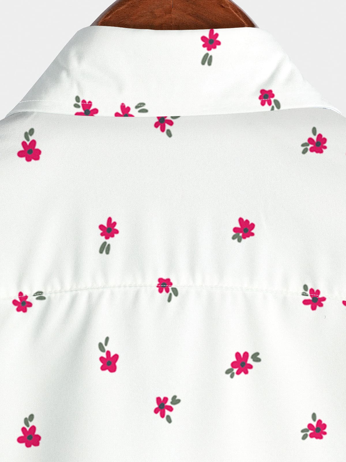 Camicia a maniche corte da uomo a fiore piccolo