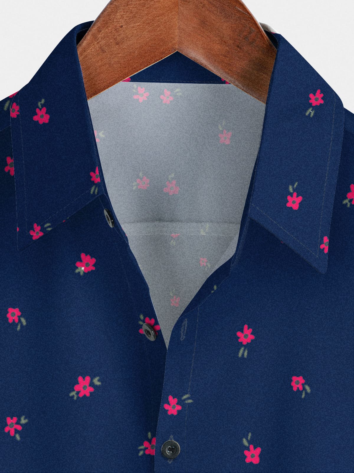 Camicia a maniche corte da uomo a fiore piccolo