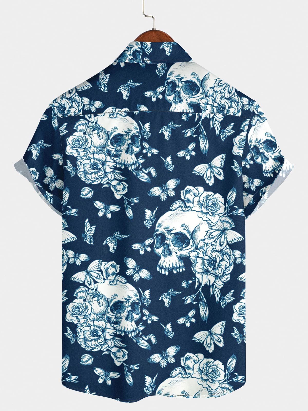 Chemise à manches courtes Skull Flower pour hommes