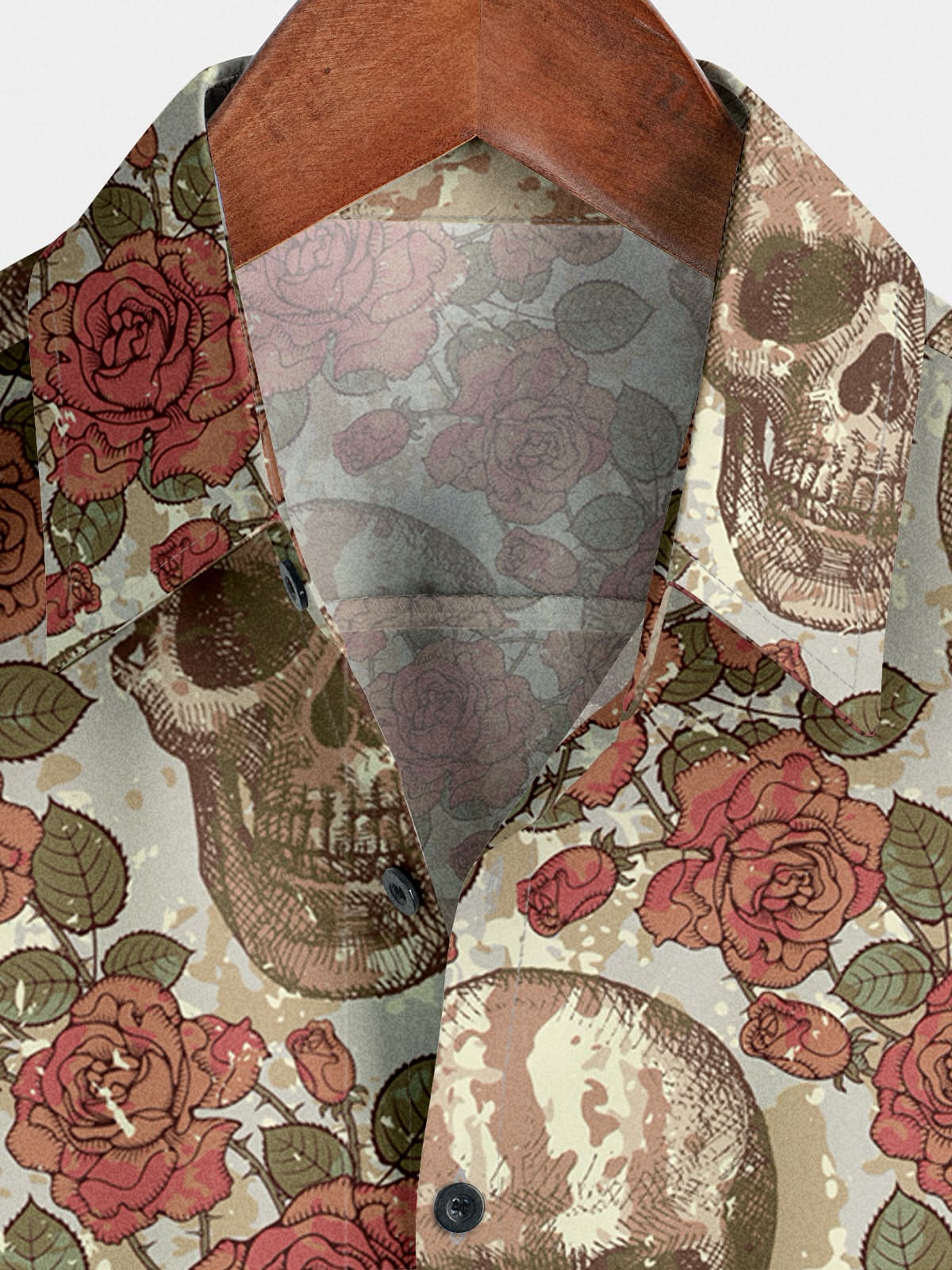 Chemise à manches courtes Flower Skull pour hommes