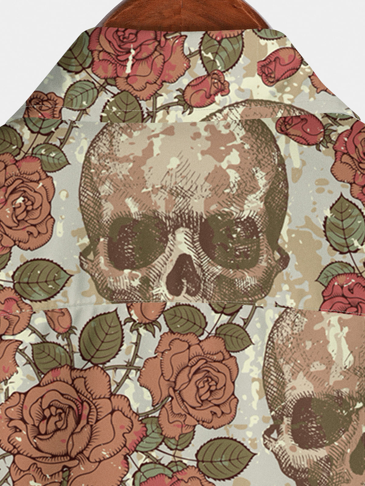 Chemise à manches courtes Flower Skull pour hommes