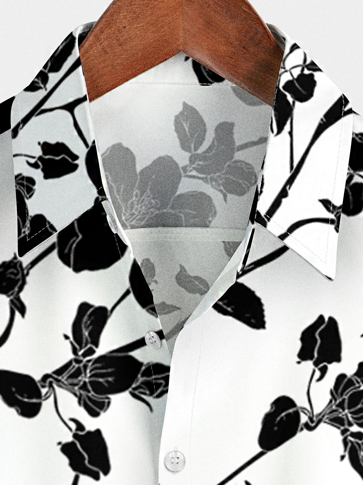 Camicia da uomo a maniche corte con stampa floreale