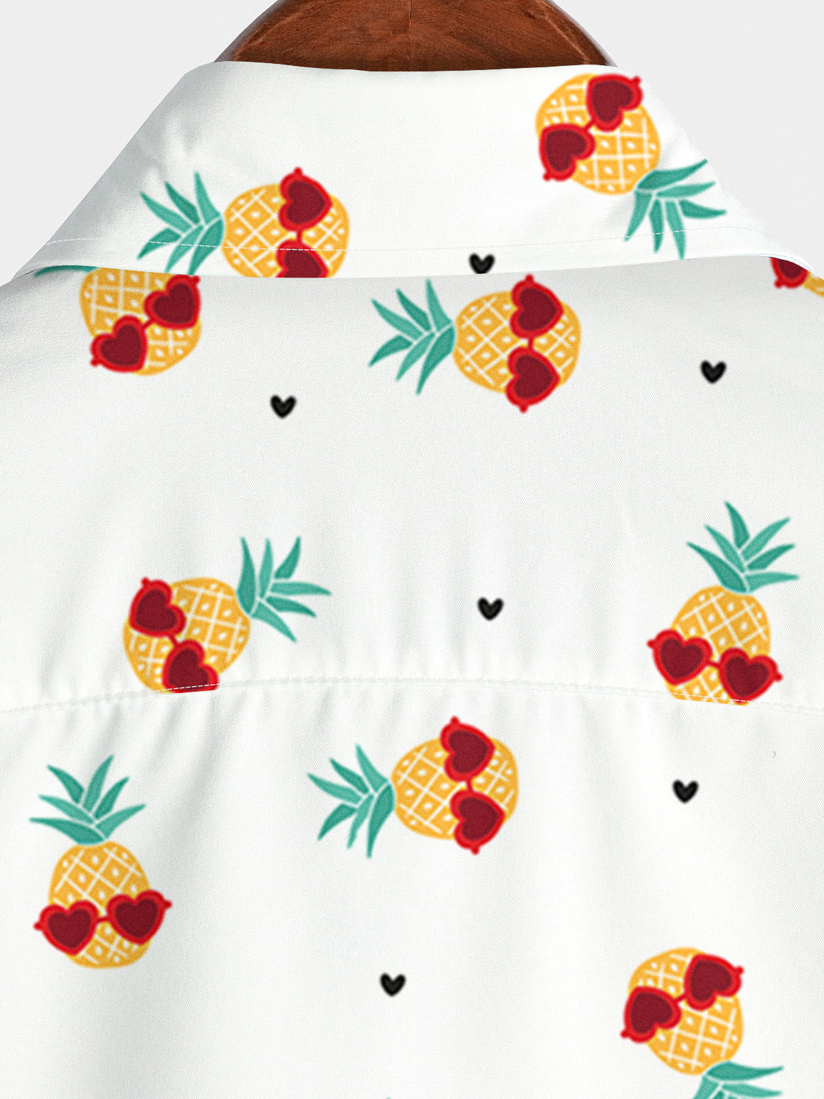 Camicia a maniche corte da uomo con cuore di ananas