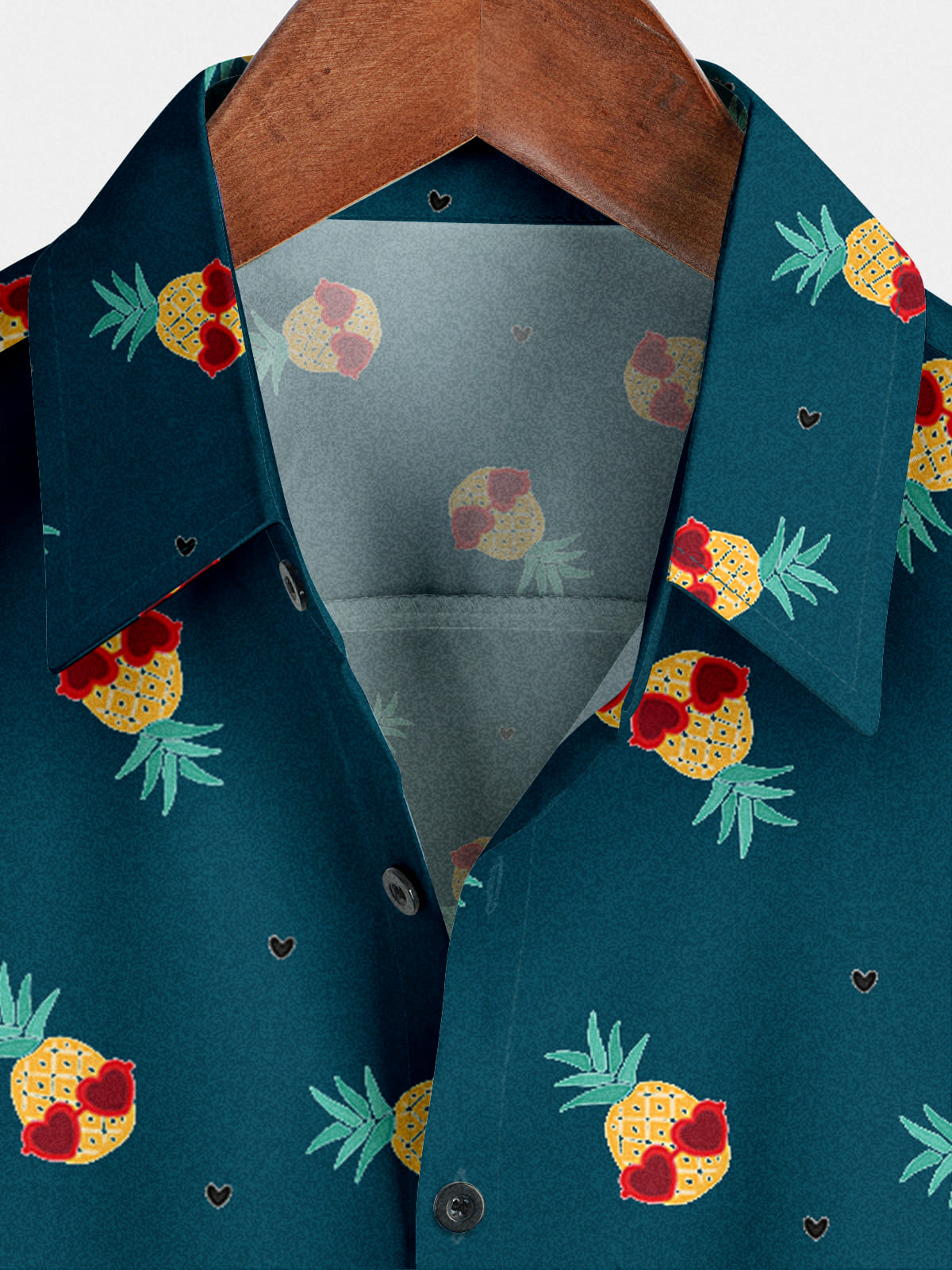 Camicia a maniche corte da uomo con cuore di ananas