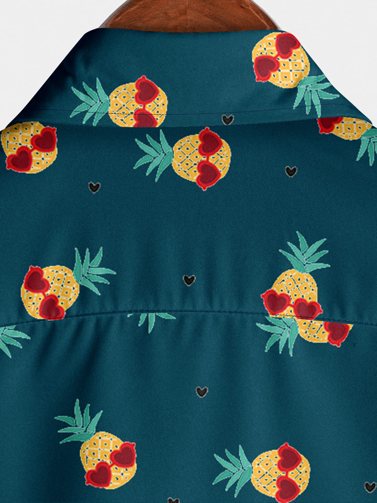 Camicia a maniche corte da uomo con cuore di ananas