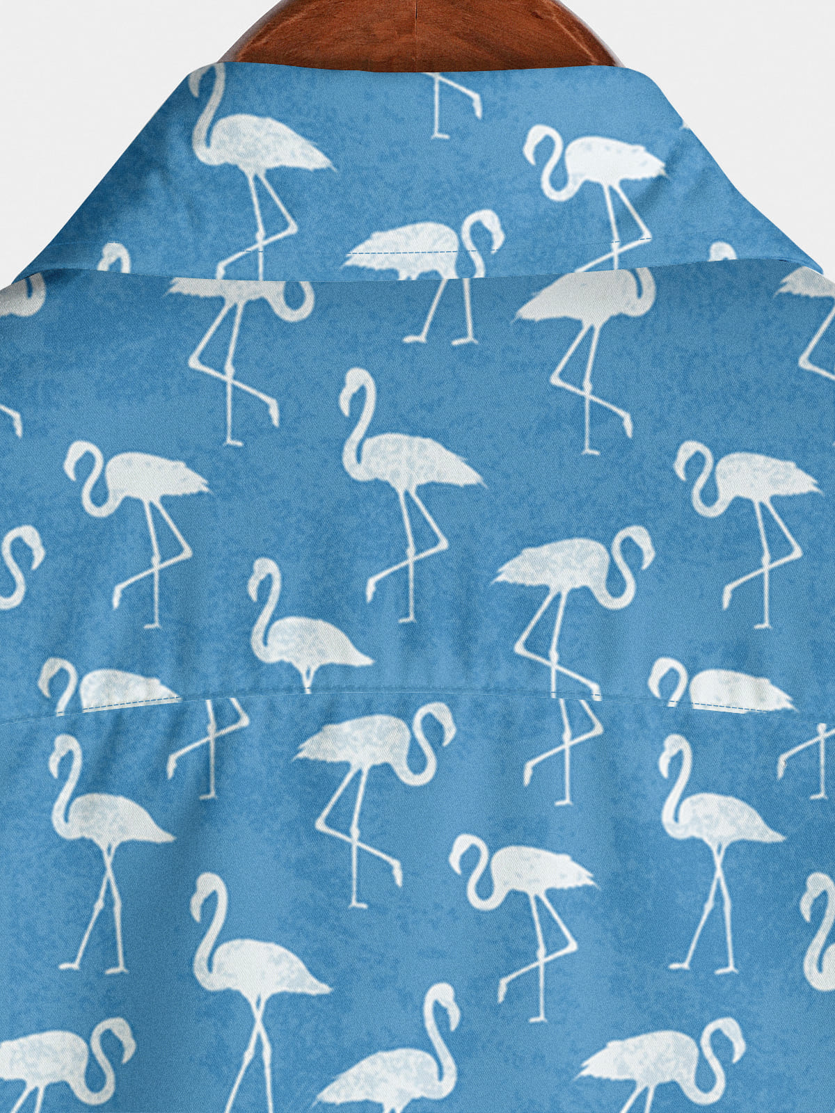 Chemise à manches courtes à imprimé flamant rose pour hommes