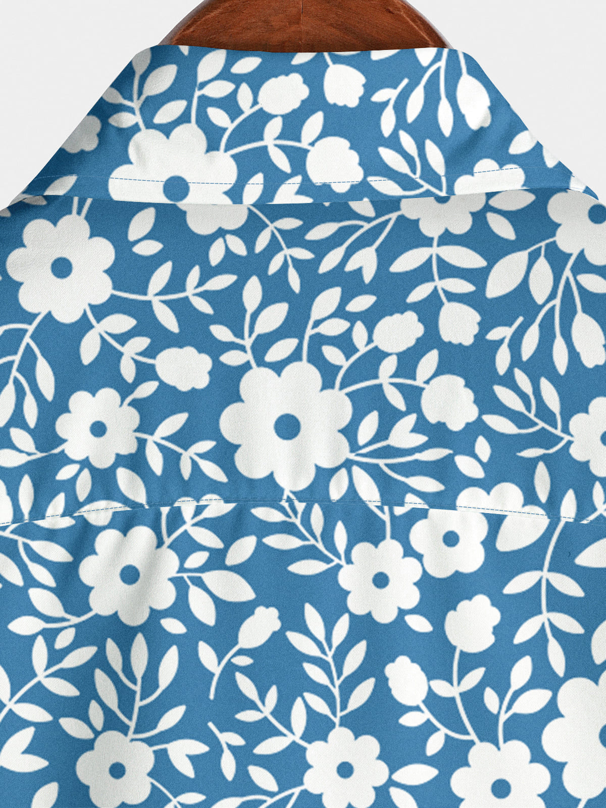 Camicia da uomo a maniche corte con stampa floreale