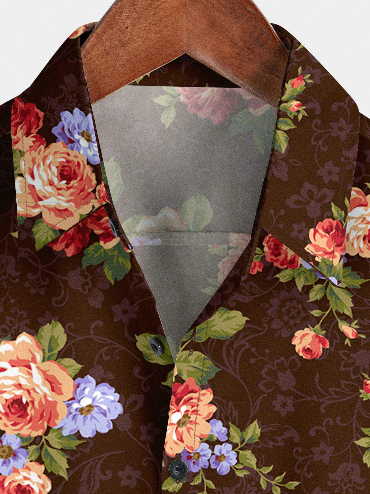 Chemise à manches courtes à imprimé floral pour hommes