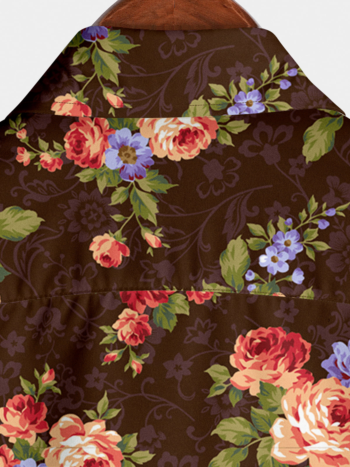 Chemise à manches courtes à imprimé floral pour hommes
