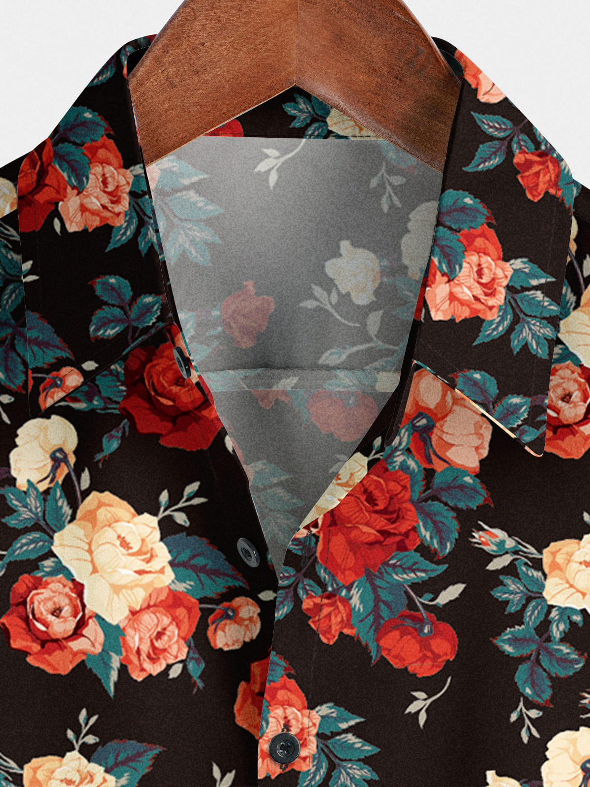 Chemise à manches courtes à imprimé fleuri pour hommes