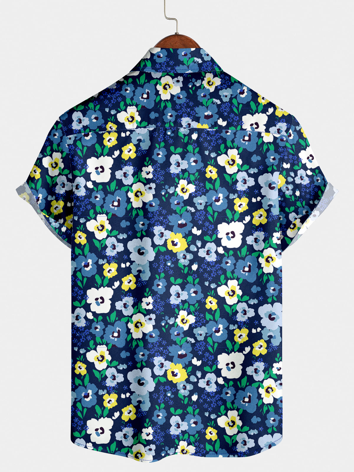 Chemise à manches courtes à imprimé floral pour hommes