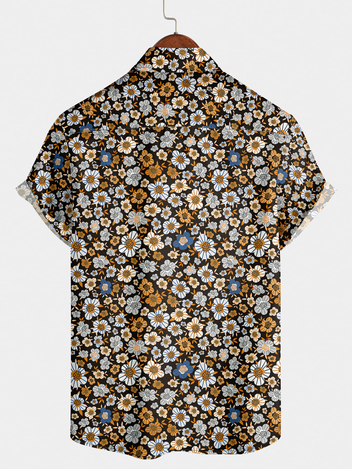 Chemise à manches courtes hawaïenne à fleurs pour hommes