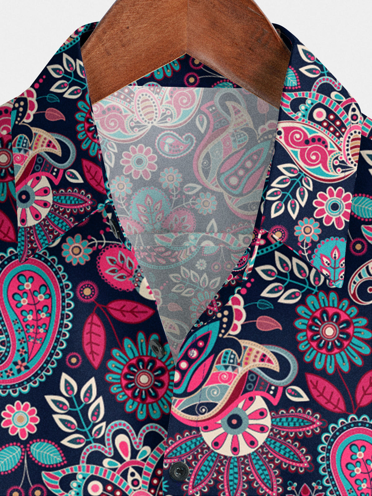 Chemise hawaïenne à manches courtes en noix de cajou pour hommes