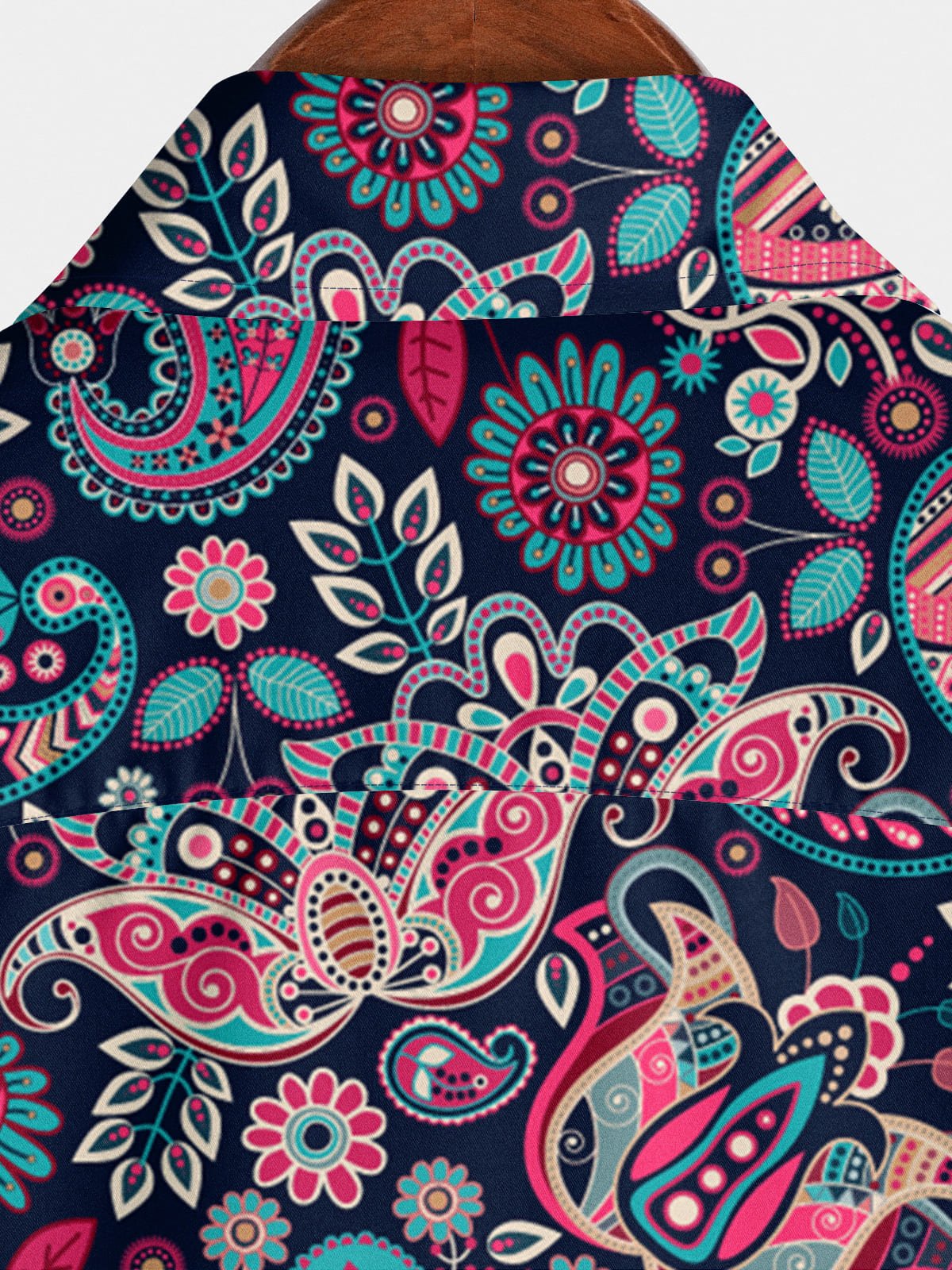 Chemise hawaïenne à manches courtes en noix de cajou pour hommes