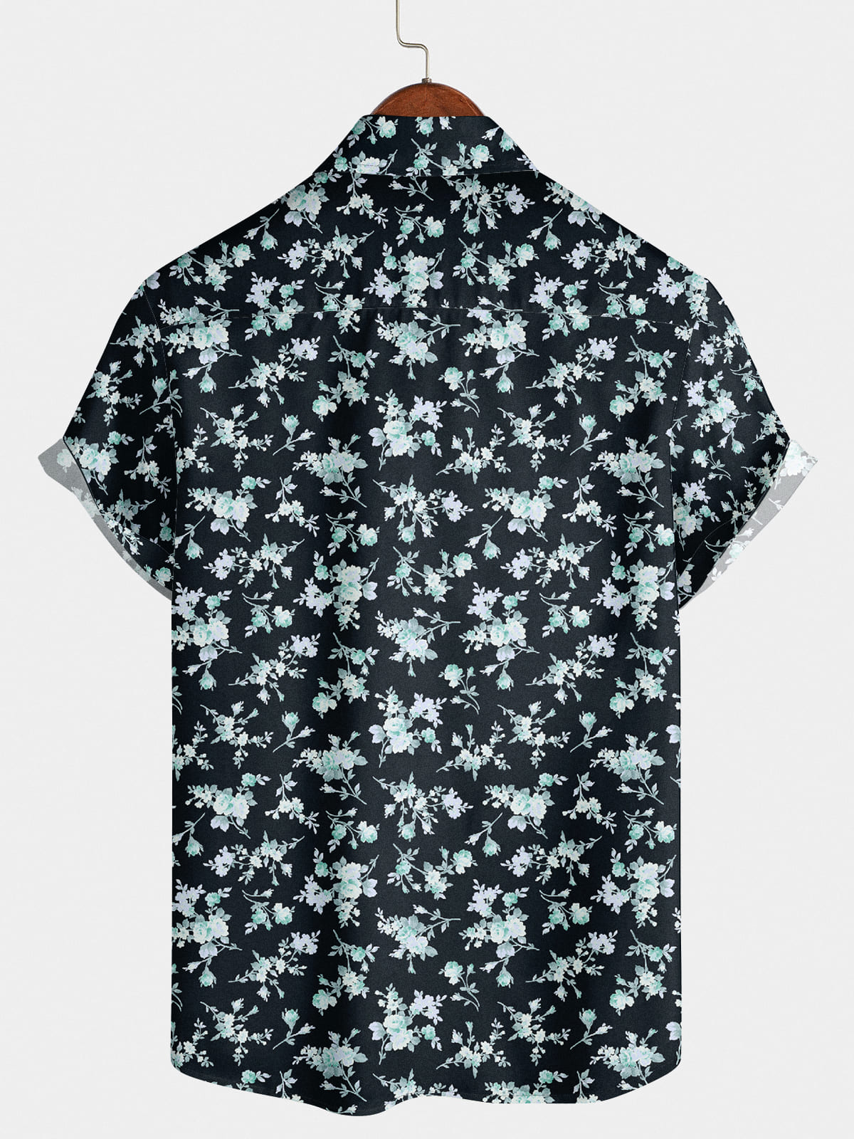 Chemise à manches courtes à imprimé floral pour hommes