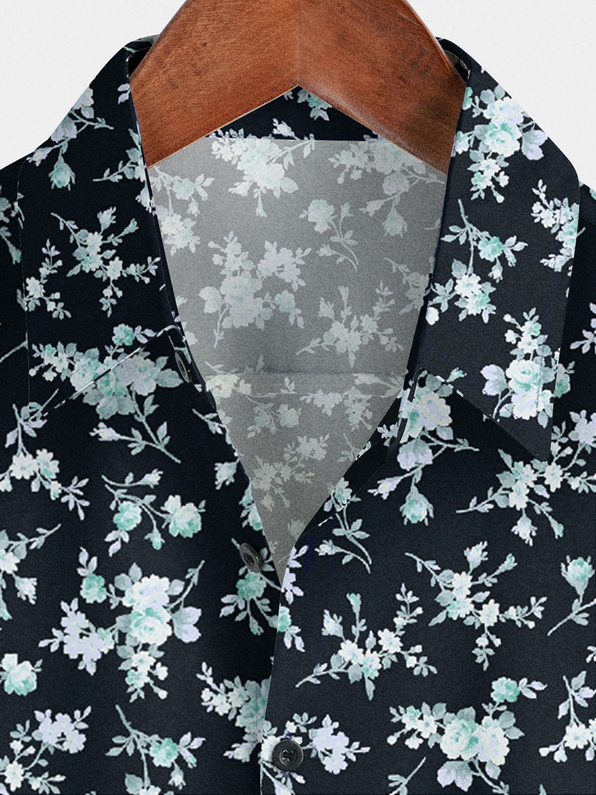 Chemise à manches courtes à imprimé floral pour hommes